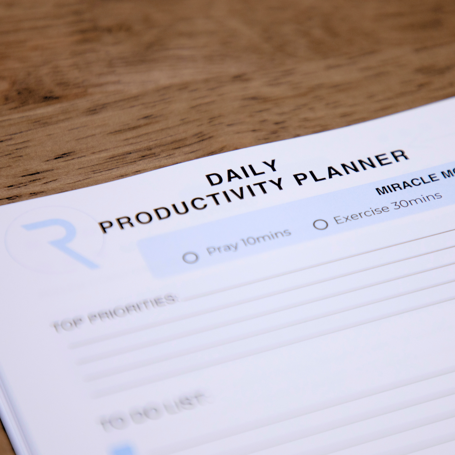 Daily Productivity Planner